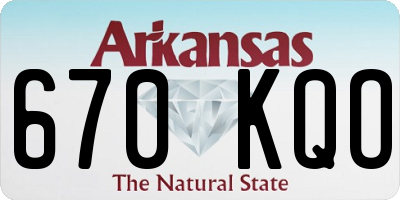 AR license plate 670KQO