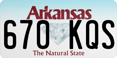 AR license plate 670KQS