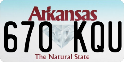 AR license plate 670KQU