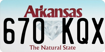 AR license plate 670KQX