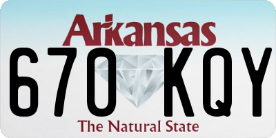 AR license plate 670KQY