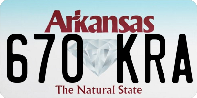 AR license plate 670KRA