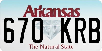 AR license plate 670KRB