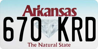 AR license plate 670KRD