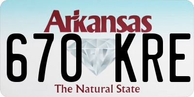 AR license plate 670KRE