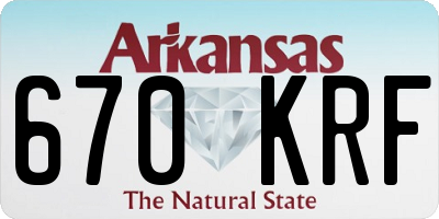 AR license plate 670KRF