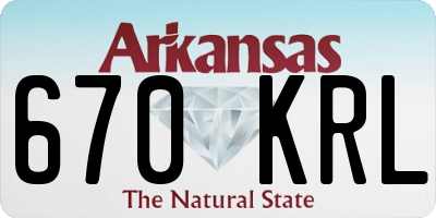 AR license plate 670KRL