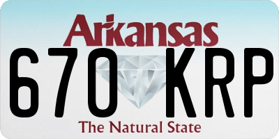 AR license plate 670KRP