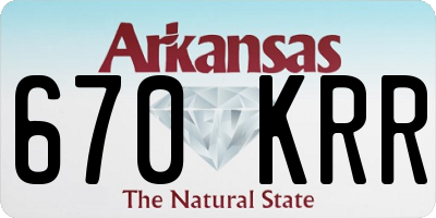 AR license plate 670KRR