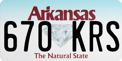 AR license plate 670KRS