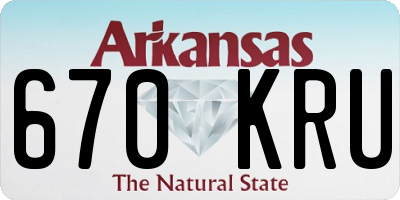 AR license plate 670KRU