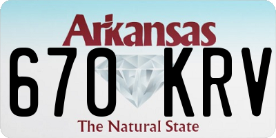 AR license plate 670KRV