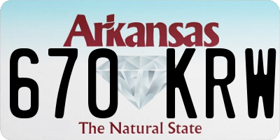 AR license plate 670KRW