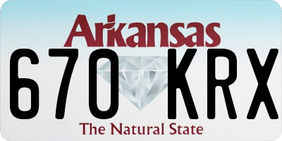 AR license plate 670KRX