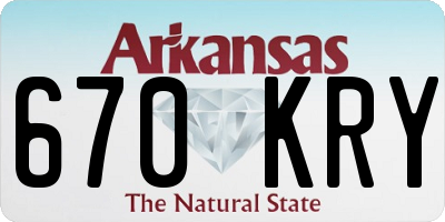AR license plate 670KRY