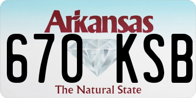 AR license plate 670KSB