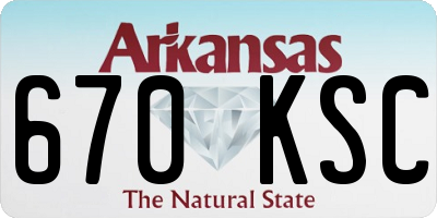 AR license plate 670KSC