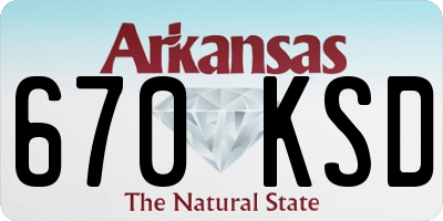 AR license plate 670KSD