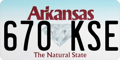AR license plate 670KSE