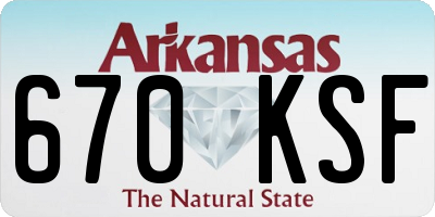 AR license plate 670KSF