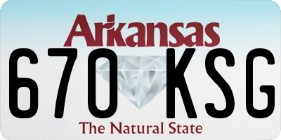 AR license plate 670KSG