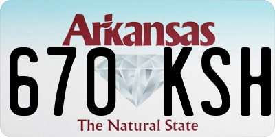 AR license plate 670KSH