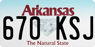 AR license plate 670KSJ