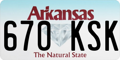 AR license plate 670KSK