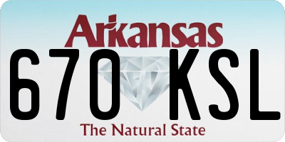 AR license plate 670KSL