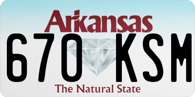 AR license plate 670KSM