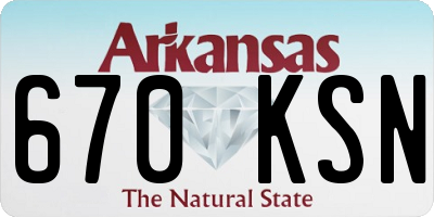 AR license plate 670KSN