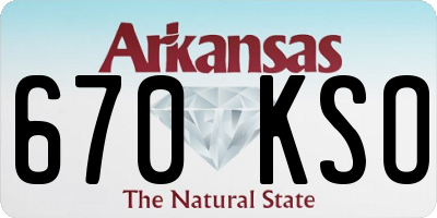 AR license plate 670KSO