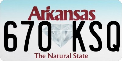 AR license plate 670KSQ
