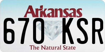 AR license plate 670KSR