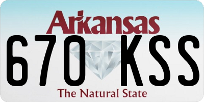 AR license plate 670KSS