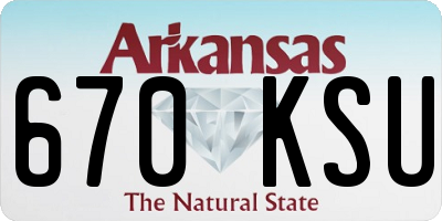 AR license plate 670KSU