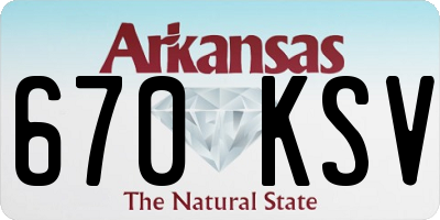 AR license plate 670KSV