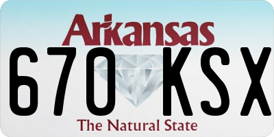 AR license plate 670KSX