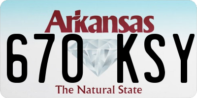 AR license plate 670KSY