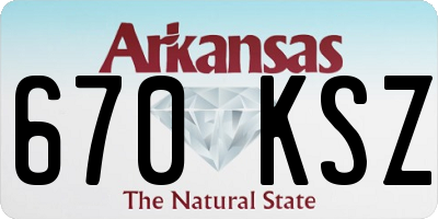 AR license plate 670KSZ