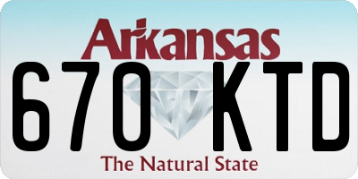 AR license plate 670KTD