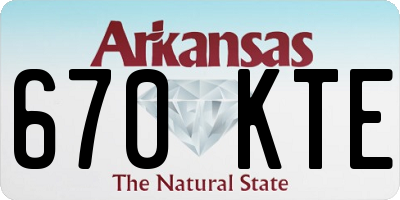 AR license plate 670KTE