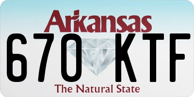 AR license plate 670KTF