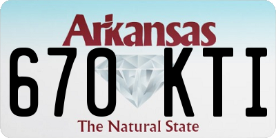 AR license plate 670KTI