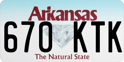 AR license plate 670KTK