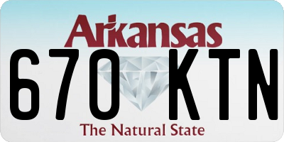 AR license plate 670KTN