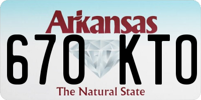 AR license plate 670KTO