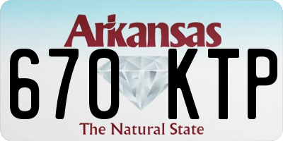 AR license plate 670KTP