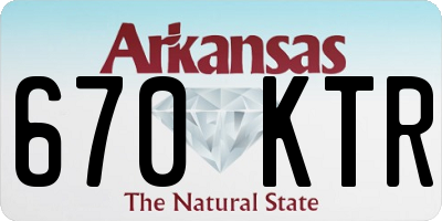 AR license plate 670KTR