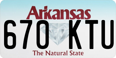 AR license plate 670KTU